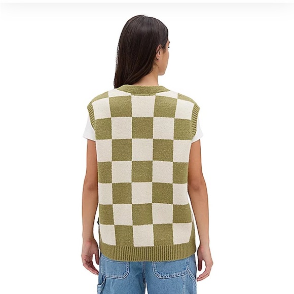 NWOT Vans Courtyard Checker
Sweater Vest 'Green White' Size M/L - Picture 3 of 7